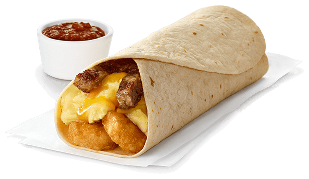 Hash Brown Scramble Burrito w/  Sausage